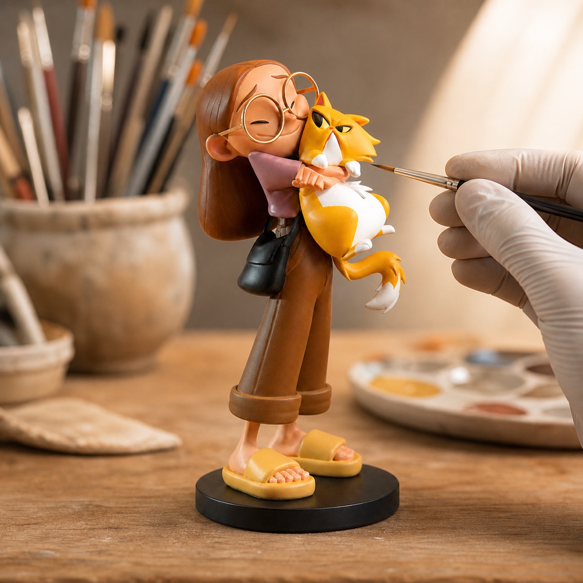 Custom figure being crafted in the studio
